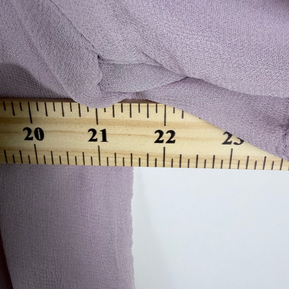 Fairycore Festival World Market Lilac Floral Embroidered Tie Neck Blouse Sz S M - Picture 6 of 10